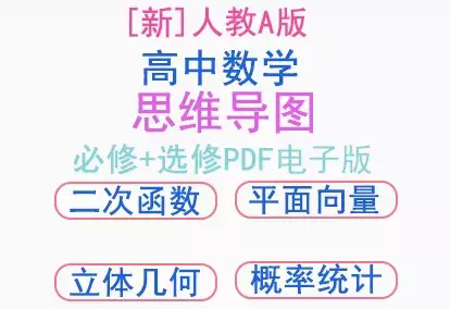 人教版高中数学A版思维导图电子版PDF+jpg 必修、选择性必修[s3768]