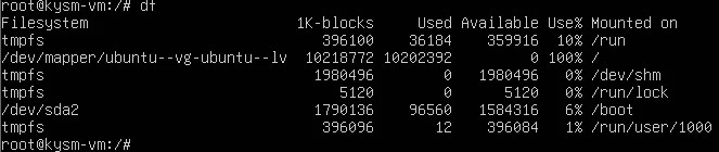 Linux查看磁盘空间命令（df、du）