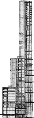 美式复古怀旧建筑人物黑白老照片剪报拼贴画剪贴画png免抠图素材【240】